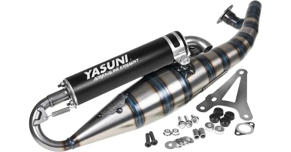 Lähetetään Heti Yasuni Carrera 16 2007 Black Aluminium -pakoputki, Minarelli horizontal (tieliikennehyväksytty)