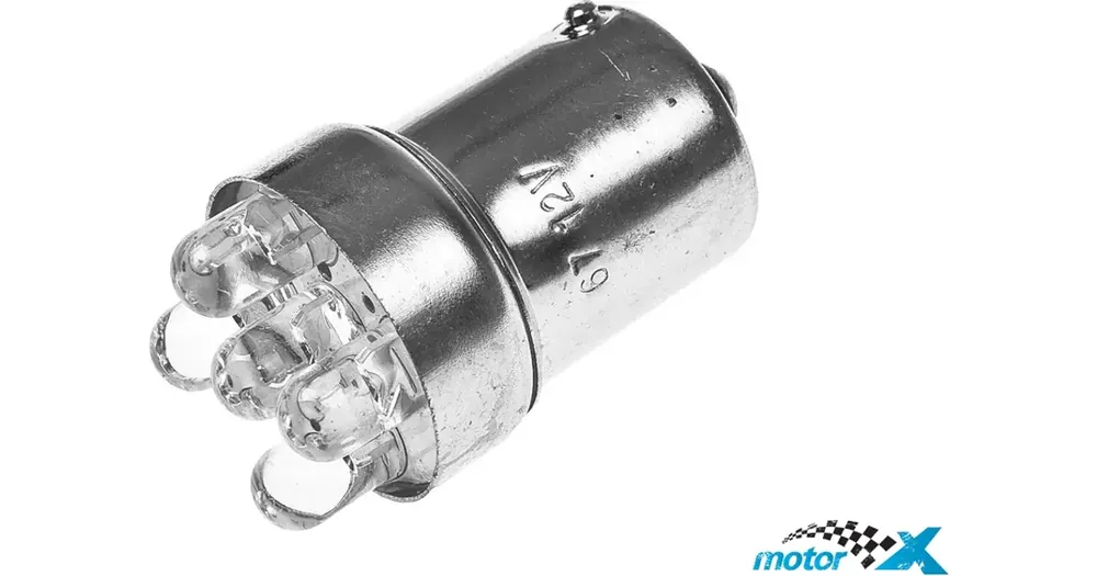 Suuntavilkun polttimo, takavalon polttimo, 5 LED, BA15S, 12V, valkoinen Löytö