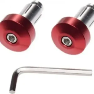 Ohjaustangon päätytulpat, 17,5 mm, punaiset, 2 kpl, metallinen kiilalukitus Vain Tänään