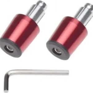 Ohjaustangon päätytulpat, metallinen paisuntakiila 17,7 mm, punainen, 2 kpl Erikoistarjous