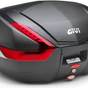 Givi V47NN -takalaukku, 47L, Monokey-kiinnityslevy, punaiset heijastimet, hiilikuitukansi Rajoitettu Tarjous