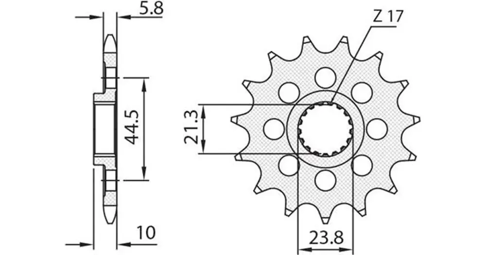 Uusi Kokoelma Etuhammasratas 520, 13 hammasta, SC - itsepuhdistuva, 21.3 / 23.8mm Sunstar 3A3 (JTF1441SC)