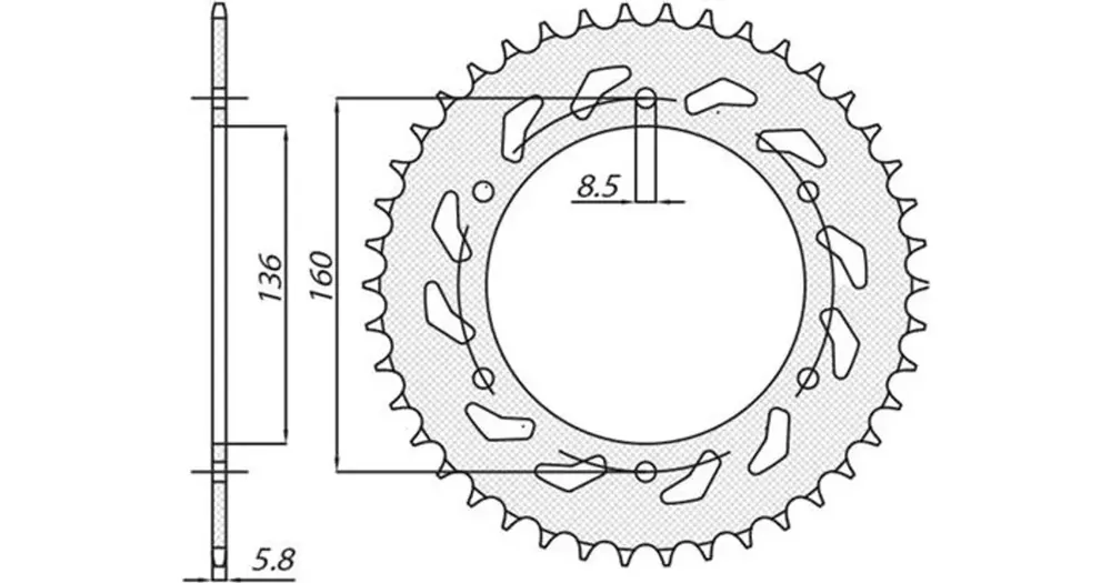 Älä Missaa Takaratas 520, 42 hammasta, Sunstar (JTR5)