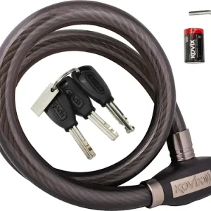 Alkuperäinen Teräsvaijerilukko hälyttimellä 120dB, pituus 110cm, KOVIX KWL24-110