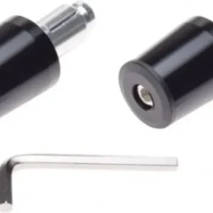 Ohjaustangon päädyt, metallinen kiilatappi 17,7 mm, musta, 2 kpl Vain Rajoitetun Ajan