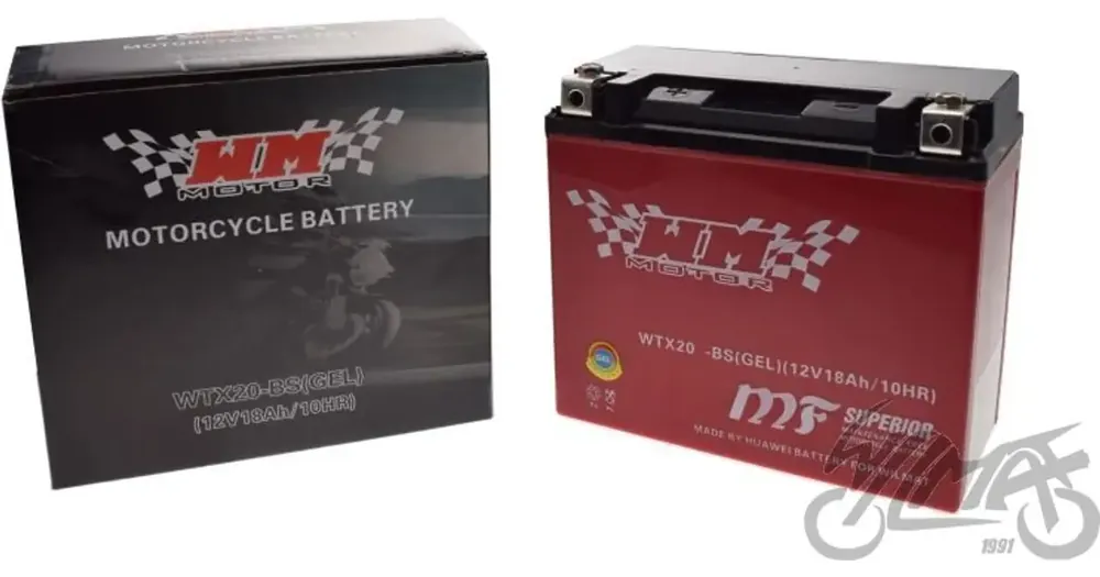 Viimeinen Mahdollisuus WM Motor WTX20-BS (YTX20-BS) geeliakku 12V 18Ah 177x86x155mm 240CCA