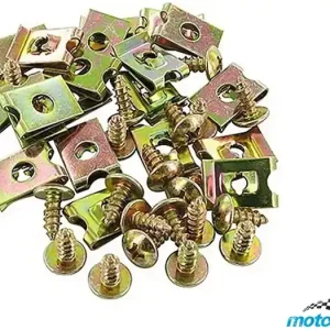 Bestseller Katteiden ruuvit / pultit kiinnityslevyillä Motoforce ST4x10, universaali, 20kpl