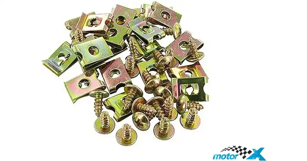 Bestseller Katteiden ruuvit / pultit kiinnityslevyillä Motoforce ST4x10, universaali, 20kpl