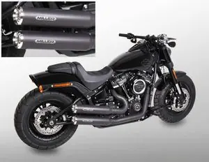 Sertifioitu Miller Exhaust Noir Embout Standard Poli Koko Rivi