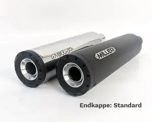 Viimeinen Mahdollisuus Miller Exhaust Noir Embout SlashCut Poli Ø50mm Universal Vaimentin