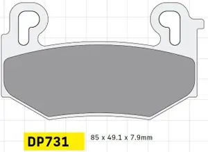 Halpa Hinta DP Brakes Metalli Sinteröity Jarrupalat
