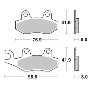 Uutuus SBS 611LS Sinter Metalli Sinteröity Takana Jarrupalat