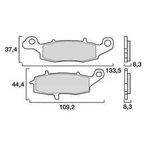 Sertifioitu Brembo malli LA Sinter Metalli Sinteröity Etu Jarrupalat