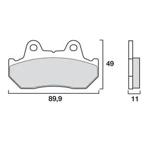 Aito Brembo Orgaaninen etu/taka (mallin mukaan) Jarrupalat