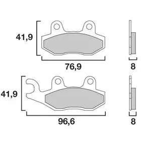 Uutuus Brembo Sinter Metalli Sinteröity vasen/oikea (mallin mukaan) Jarrupalat