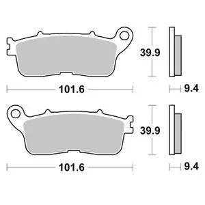 Osta Verkossa SBS 892LS Sinter Metallipoltettu takana Jarrupalat