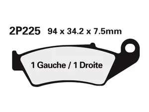 Nissin Off-Road puolimetallinen - 2P-225GS Jarrupalat Paras Hinta