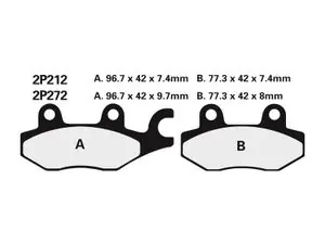 Nissin puolimetallinen tie - 2P-212NS Jarrupalat Tilaa Heti