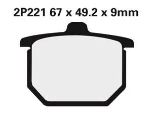 Nissin puoli-metallinen tie - 2P-221NS Jarrupalat Uutuus