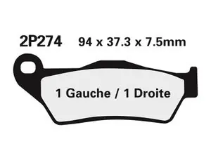 Nissin tie /Maasto sintrattu metalli - 2P-274ST-MX Jarrupalat Halpa Hinta