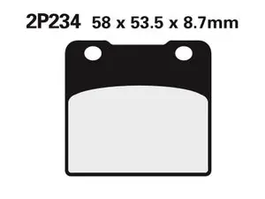 Nissin puolimetallinen tie - 2P-234NS Jarrupalat Edullinen