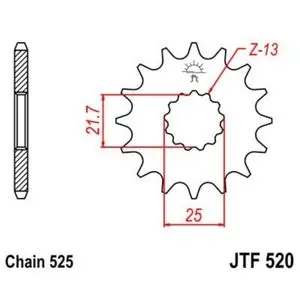 Alkuperäinen JT. äänieristys teräs 520 - 525 Eturatas