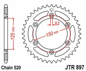 JT. teräs standardi 897 - 520 Kruunu Alkuperäinen