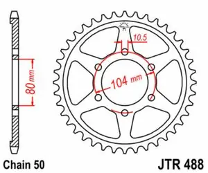 Älä Missaa JT. acier standard 488 - 530 Kruunu
