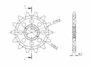 Ajankohtainen SuperProx PSB CST - 825.13.1 50 - 32163 13S JTF825.13 - 13 hammasta Eturatas