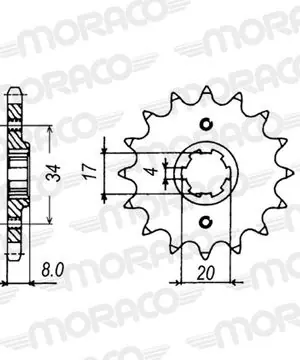 Kausialennus SuperProx 14 hammasta EturatasHONDA 350 XL 350 R (ND03) - 1984 - 1988