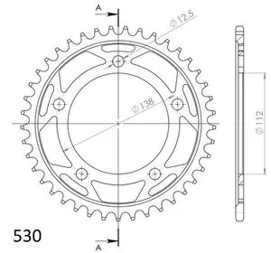 Suoraan Valmistajalta SuperProx Cour RFE - 302 40 - BLK 50 - 35044 40 10508 - 40 - Musta 40 hammasta Kruunu