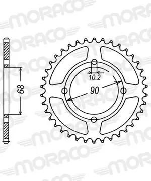 Viimeinen Mahdollisuus SuperProx 42 hammasta KruunuHONDA 200 MTX 200 RW (MD07) - 1983 - 1985