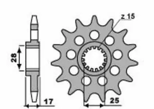 Aito EK CHAIN PBR 520 ZVX3 - 16/41 - 116 Couronne acier standard Ketjusetti