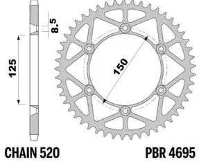 Halpa PBR acier allégée - 520 52 dents Kruunu