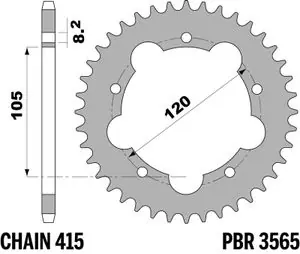 Bestseller PBR acier standard - 415 51 dents Kruunu