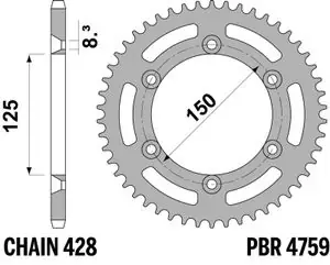 Ajankohtainen PBR aluminium ultra - light 428 56 dents Kruunu