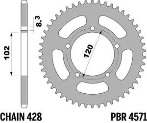 Turvallinen Maksu PBR acier standard 4571 - 428 47 dents Kruunu