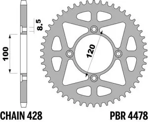 PBR acier C45 standard 4478 - 428 50 dents Kruunu Aito