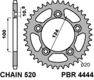 Älä Missaa PBR acier C45 standard 4444 - 520 44 dents Kruunu